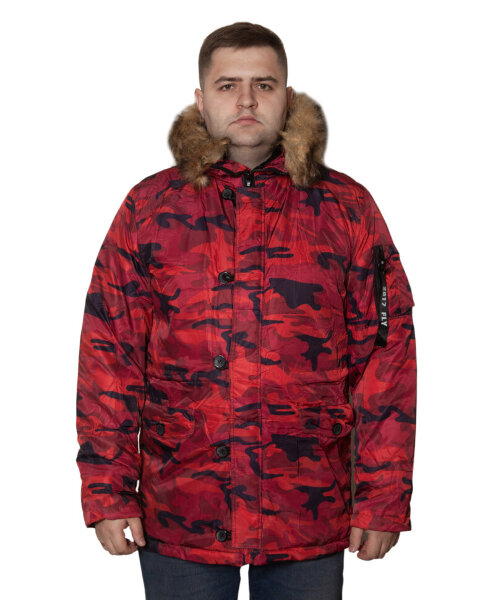 Куртка мужская демисезонная Арт.КМ-804 красная р.46-52
